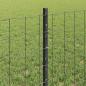 Preview: Euro-Zaun mit Pfosten 50 x 0,6 m PVC-beschichteter Stahl Grau