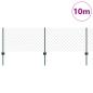 Preview: Maschendrahtzaun mit Pfosten 10 x 0,6 m PVC-beschichteter Stahl
