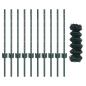Preview: Maschendrahtzaun mit Pfosten 10 x 0,6 m PVC-beschichteter Stahl