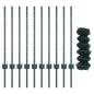 Preview: Maschendrahtzaun mit Pfosten 10 x 0,8 m PVC-beschichteter Stahl