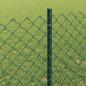 Preview: Maschendrahtzaun mit Pfosten 25 x 0,8 m PVC-beschichteter Stahl