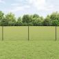 Preview: ARDEBO.de - Maschendrahtzaun mit Pfosten 25 x 0,6 m PVC-beschichteter Stahl