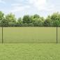 Preview: ARDEBO.de - Geschweißter Drahtzaun mit Pfosten 50 x 0,8 m Grau Netz