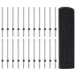 Preview: Geschweißter Drahtzaun mit Pfosten 50 x 0,8 m Grau Netz