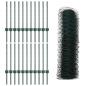 Preview: Sechseckzaun mit Pfosten 50 x 0,6 m PVC-beschichteter Stahl