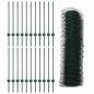 Preview: Sechseckzaun mit Pfosten 50 x 0,8 m PVC-beschichteter Stahl