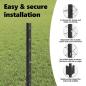 Preview: Sechseckzaun mit Pfosten 25 x 0,5 m PVC-beschichteter Stahl