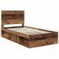 Preview: Bettrahmen Altholz 100 x 200 cm Massives Kiefernholz