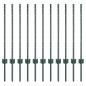 Preview: Eingebetteter Zaunpfosten 11 Stk. Grün 120 cm