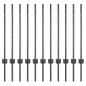Preview: Eingebetteter Zaunpfosten 11 Stk. Grau 120 cm