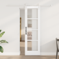 Preview: Schiebetür ORKDAL Weiß 61 x 198,5 cm Massivholz Kiefer und Glas