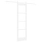 Preview: Schiebetür 61 x 198,5 cm Massivholz Kiefer und Glas Weiß