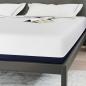 Preview: Matratze Weiß und Blau 200 x 200 cm Jacquard-Stoff