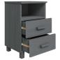 Preview: Nachttisch HAMAR Dunkelgrau 40x35x62 cm Massivholz Kiefer