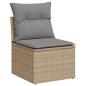 Preview: 6-tlg. Garten-Sofagarnitur mit Kissen Beigemischung Poly Rattan