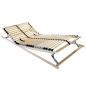 Preview: ARDEBO.de - Bett-Lattenrost Braun 70 x 190 cm Massivholz Buche