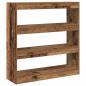 Preview: Bücherregal 3 Ebenen 100 x 30 x 103 cm Holzwerkstoff Altholz