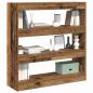 Preview: Bücherregal 3 Ebenen 100 x 30 x 103 cm Holzwerkstoff Altholz