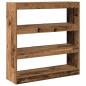 Preview: Bücherregal 3 Ebenen 100 x 30 x 103 cm Holzwerkstoff Altholz