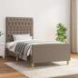 Preview: ARDEBO.de - Bettgestell ohne Matratze Taupe 100x200 cm Stoff