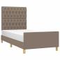 Preview: Bettgestell ohne Matratze Taupe 100x200 cm Stoff