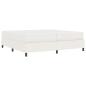 Preview: Boxspringbett Creme und Weiß 200 x 200 cm Cordstoff
