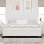 Preview: Boxspringbett Creme und Weiß 200 x 200 cm Cordstoff