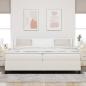 Preview: LED Boxspringbett Creme und Weiß 200 x 200 cm Cordstoff