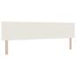 Preview: LED Boxspringbett Creme und Weiß 200 x 200 cm Cordstoff