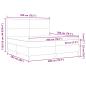 Preview: LED Boxspringbett Creme und Weiß 200 x 200 cm Cordstoff