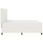 Preview: LED Boxspringbett Creme und Weiß 200 x 200 cm Cordstoff