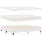 Preview: LED Boxspringbett Creme und Weiß 200 x 200 cm Cordstoff