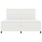 Preview: LED Boxspringbett Creme und Weiß 200 x 200 cm Cordstoff