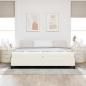Preview: Bettrahmen mit Matratze Creme 200 x 200 cm Stoff