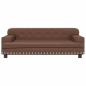 Preview: Hundebett Braun 90x53x30 cm Kunstleder