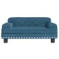 Preview: Hundebett Blau 70x45x30 cm Samt