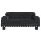 Preview: Hundebett Schwarz 70x45x30 cm Samt