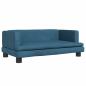 Preview: Hundebett Blau 80x45x30 cm Samt