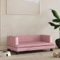 Preview: ARDEBO.de - Hundebett Rosa 80x45x30 cm Samt