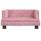 Preview: Hundebett Rosa 60x40x30 cm Samt