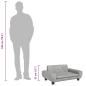 Preview: Hundebett Hellgrau 70x45x33 cm Samt