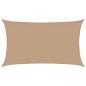 Preview: Sonnensegel 160 g/m² Taupe 5x8 m HDPE