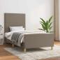 Preview: ARDEBO.de - Bettgestell ohne Matratze Taupe 100x200 cm Stoff