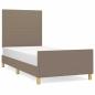 Preview: Bettgestell ohne Matratze Taupe 100x200 cm Stoff