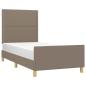 Preview: Bettgestell ohne Matratze Taupe 100x200 cm Stoff