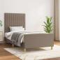 Preview: ARDEBO.de - Bettgestell ohne Matratze Taupe 100x200 cm Stoff