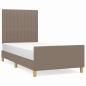 Preview: Bettgestell ohne Matratze Taupe 100x200 cm Stoff