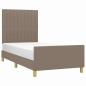 Preview: Bettgestell ohne Matratze Taupe 100x200 cm Stoff