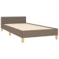 Preview: Bettgestell ohne Matratze Taupe 100x200 cm Stoff