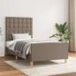 Preview: ARDEBO.de - Bettgestell ohne Matratze Taupe 100x200 cm Stoff